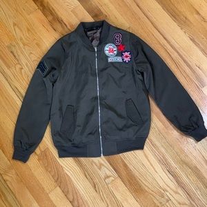Bomber Army Green Jacket